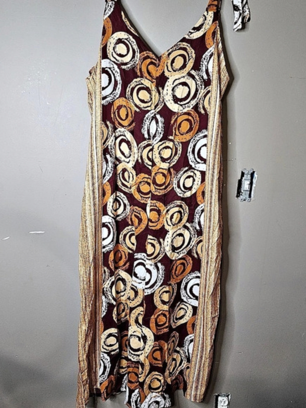 Kathmandu Brown Printed Jumpsuit Brown & Orange Waist 22" Inseam 23.5"